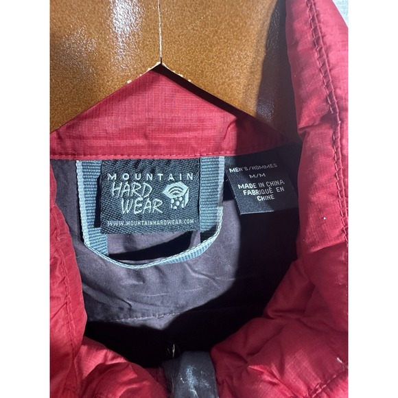 Mountain Hardwear Alphine Puffer Jacket Down Quilted Coat Mens Medium Red Zip - Picture 3 of 12